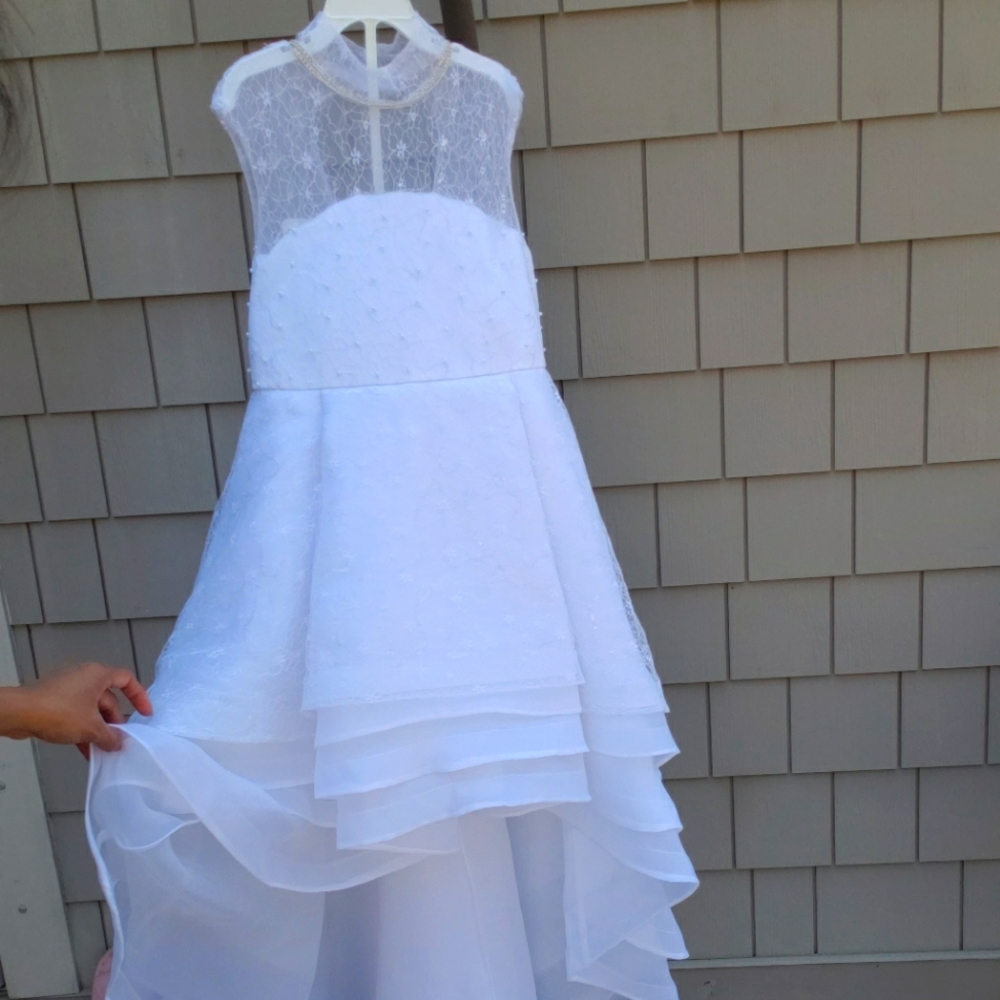 white fun fashion wedding formal dress